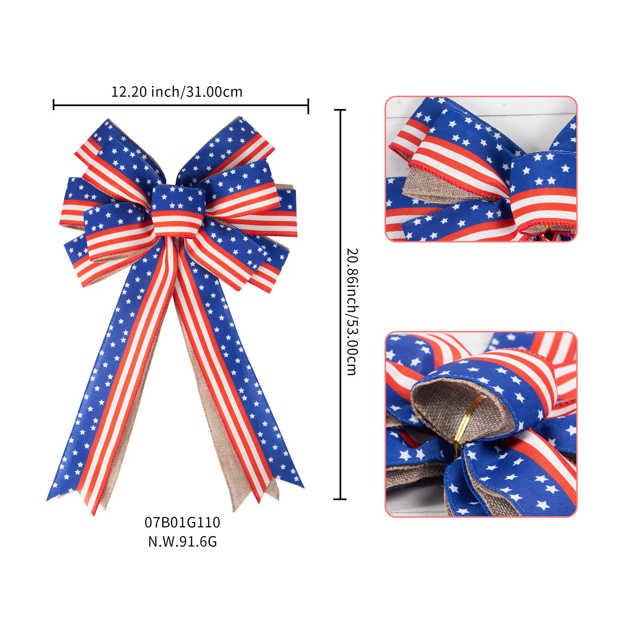 Velvet Christmas Ribbon Holiday Ribbon Bow Wholesale - MSD Bow 6