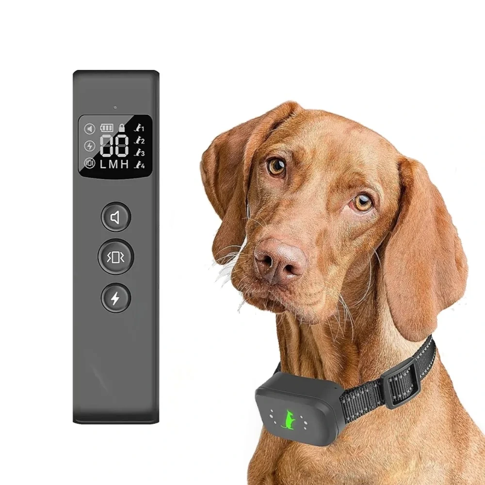 Collier anti-aboiement étanche avec télécommande pour dressage électrique de chien 1