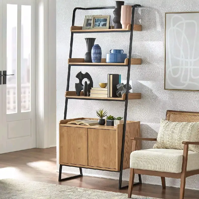 Enhance Your Space With A Stylish Wood Ladder Shelf 1