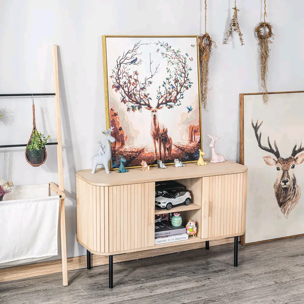 Wood Tv Stands with Storage FSC 30-45daysmanufacturers 4