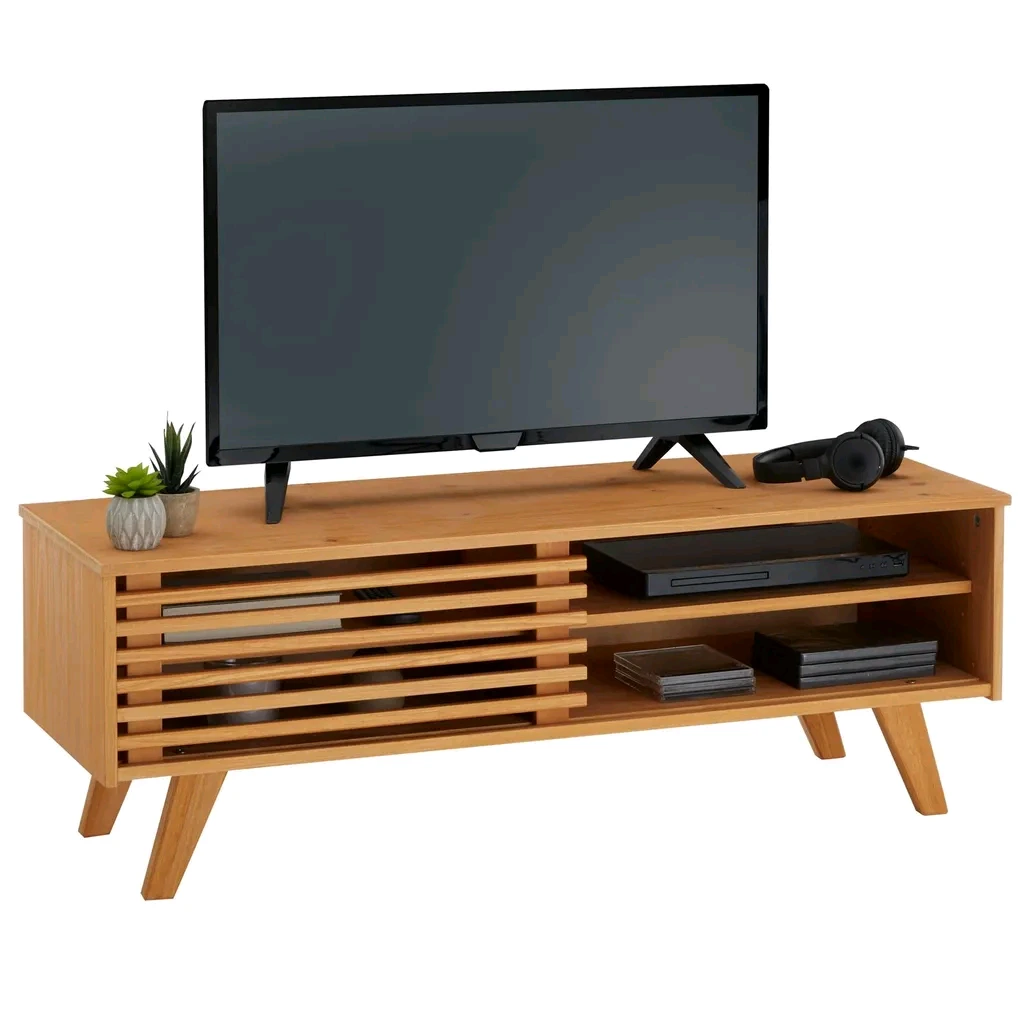 Mueble de TV de madera con puerta corredera 1
