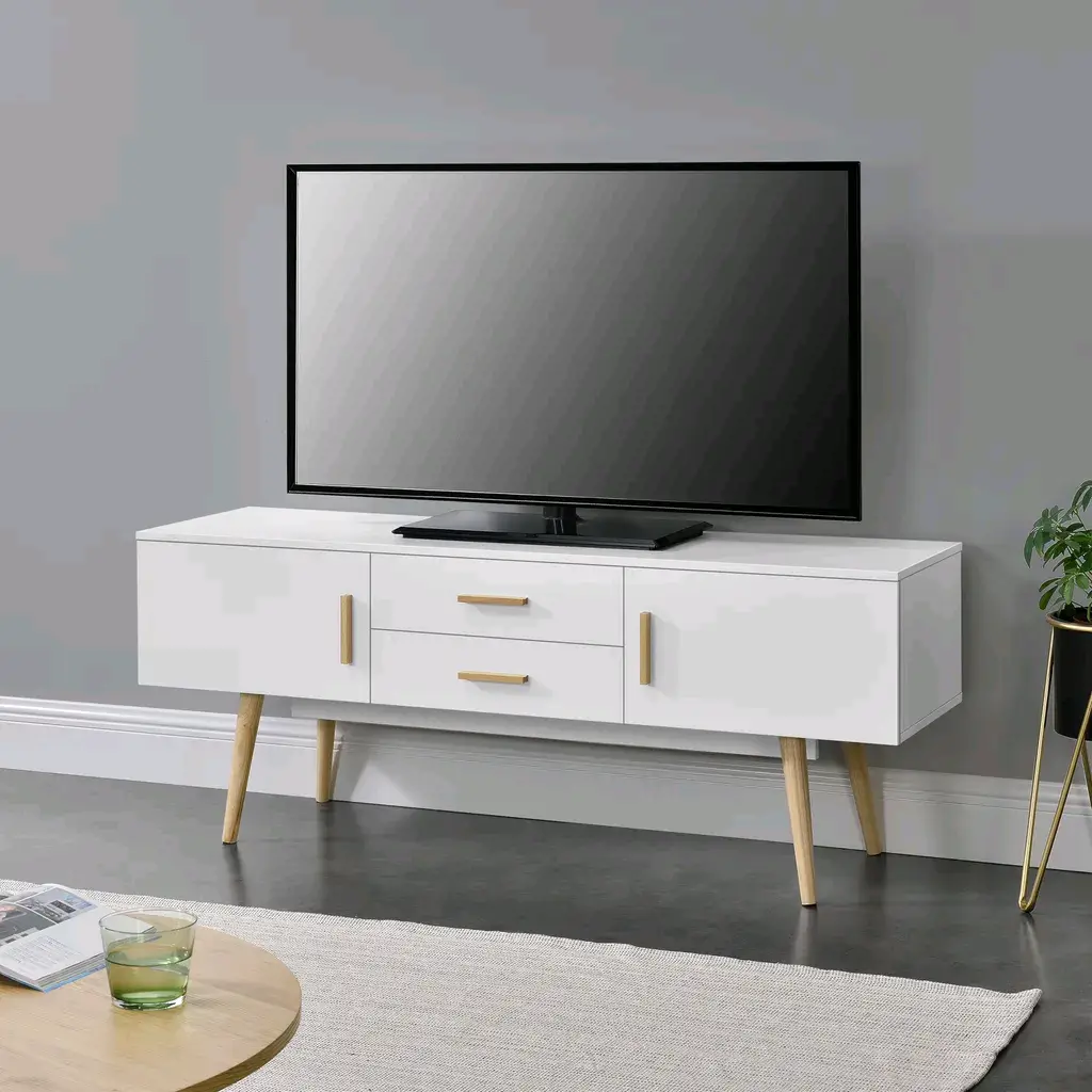 Solid Wood Tv Stands and Cabinets White Box - - Combohome 2