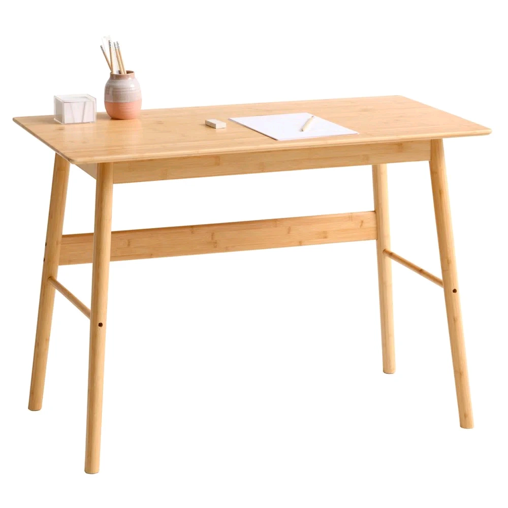 Eco-Friendly Bamboo Computer Desk for Living Room, Bedroom ,Natual Color,105 x 55 x 75 cm 1