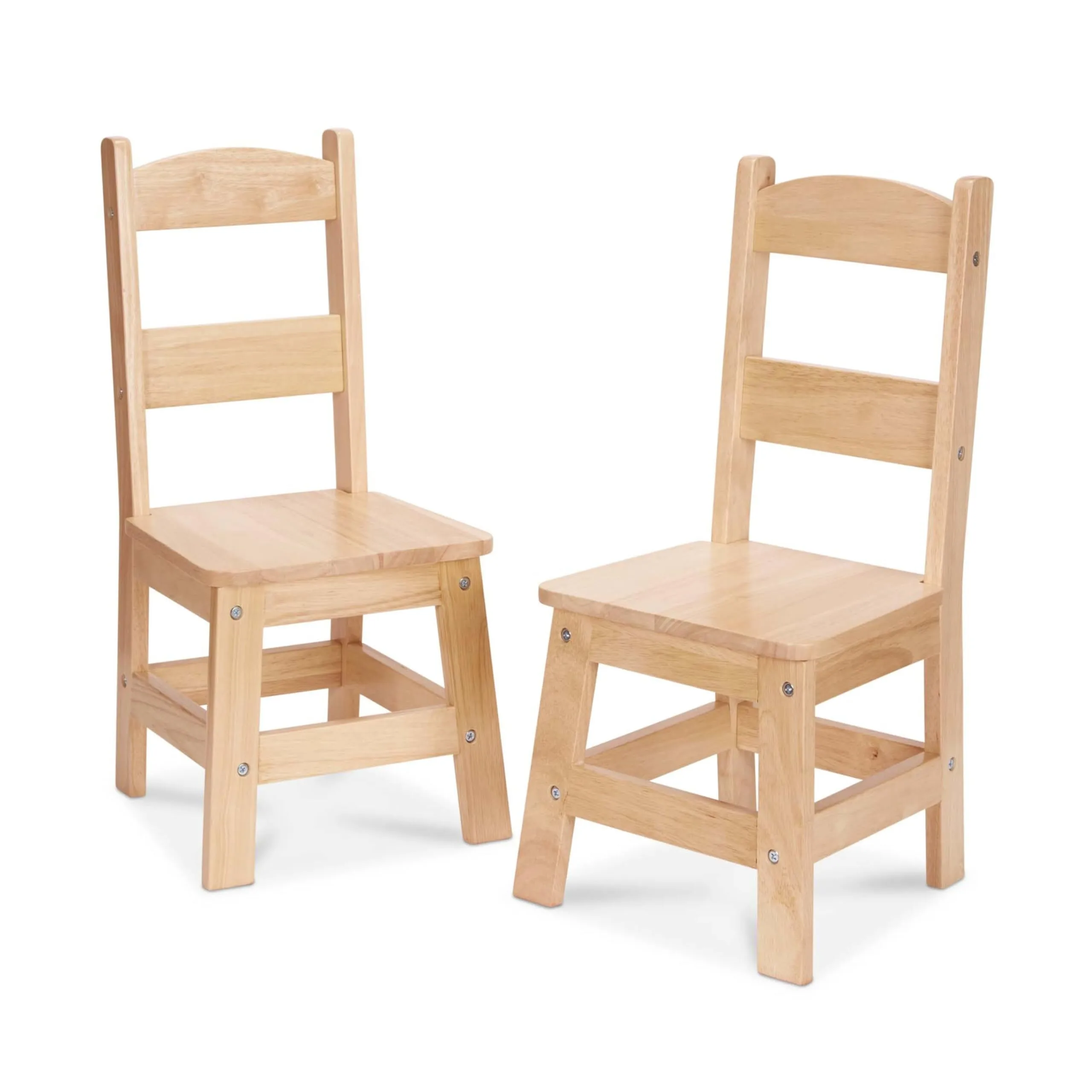 Chaises en bois, lot de 2 - Meubles gris pour salle de jeux - Chaises en bois pour enfants, Meubles de salle de jeux en bois pour enfants 1