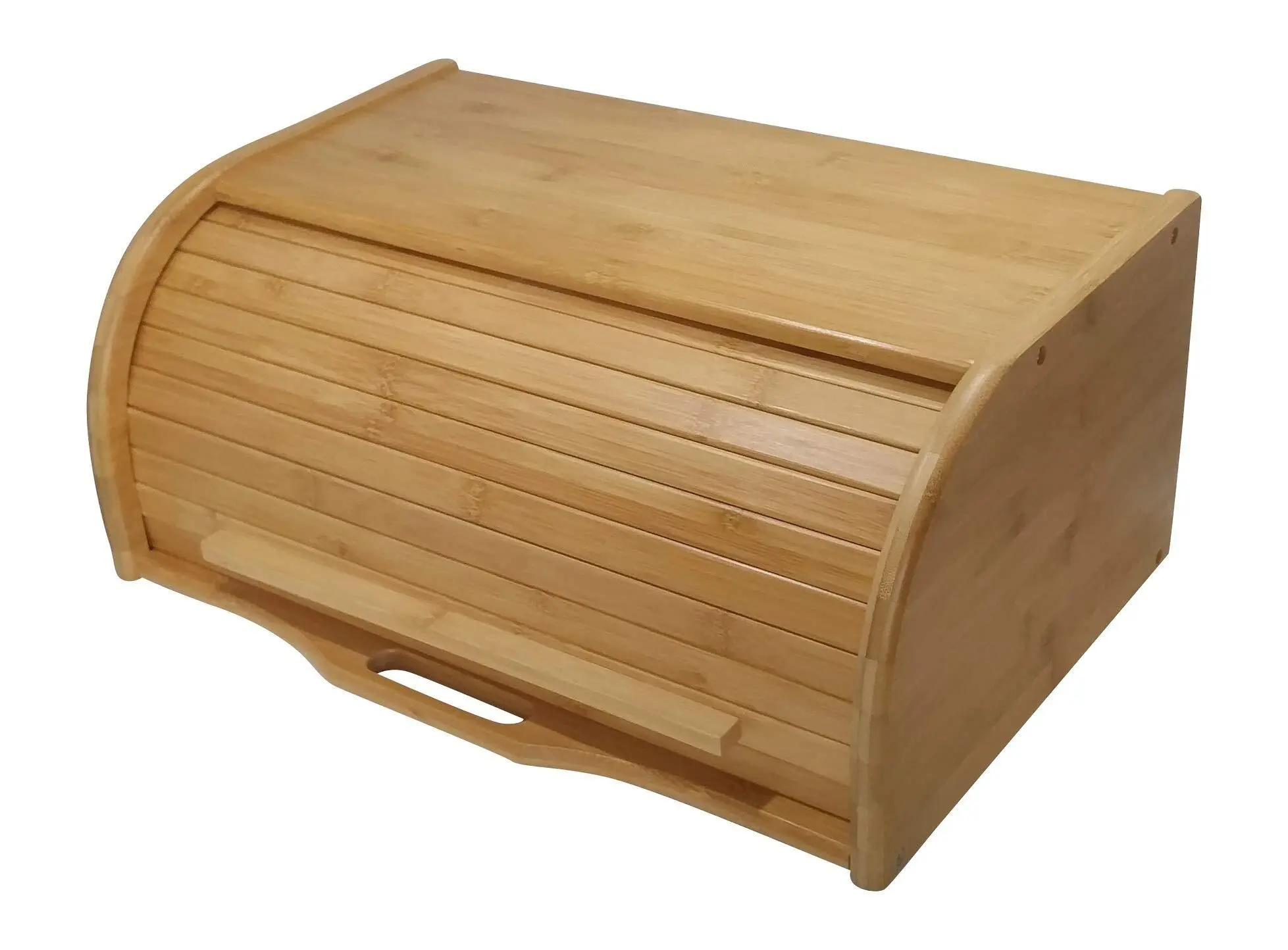 Combohome Large bread box bread basket wooden box storage boxes kitchen counter organizer, roll top breadbox 1