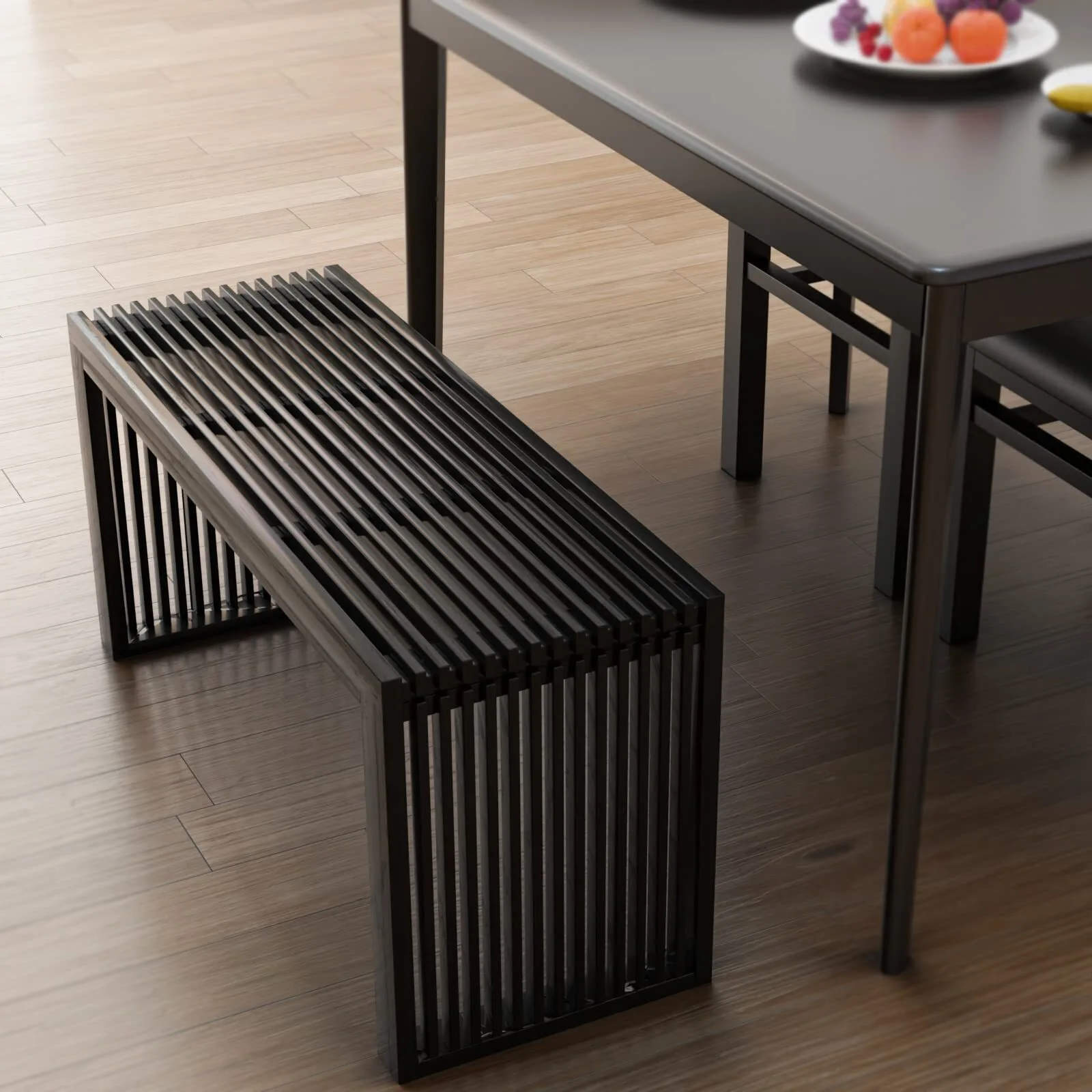 Natural Bamboo Dining Bench,Entryway Shoe Rack Bench for living room, Hallway, Bedroom, Bathroom 1