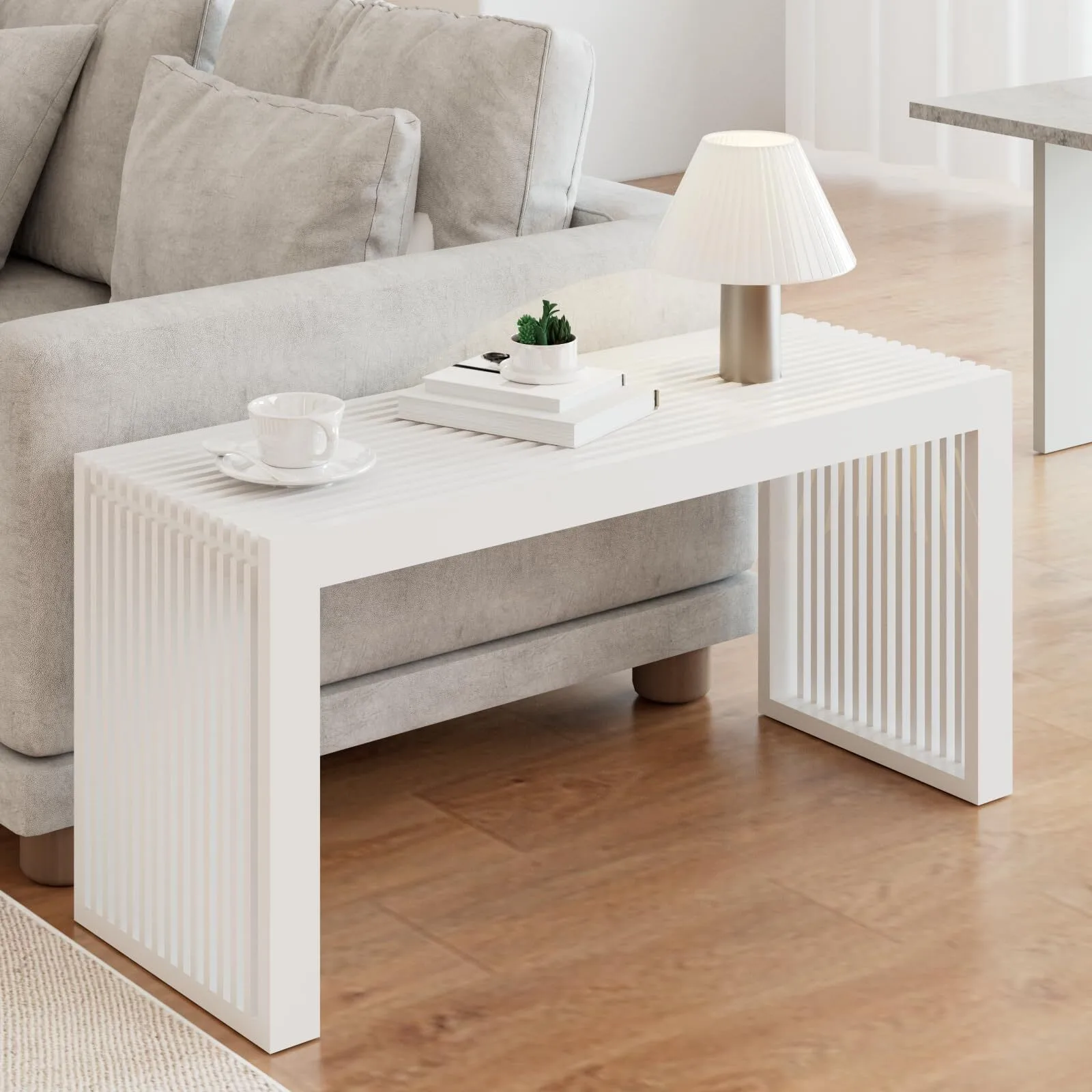 Solid Bamboo Shower Bench ,Dinning Bench,Entryway Shoe Rack Bench for Living room,Bathroom_White 1