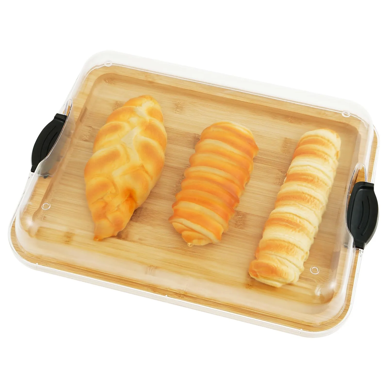 Combohome Covered Charcuterie Board, Heat Resistant Cheese Board, Portable Bamboo Cutting Board with Lid, Serving Tray for Charcuterie Snacks Camping Party 1