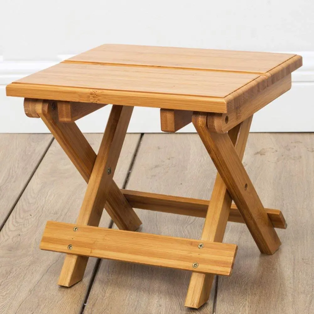 Taburete plegable, banco de bambú, taburete plegable, taburete plegable para niños, taburete portátil para madres, taburete para adultos en casa, taburete de tren, silla de pesca al aire libre 1