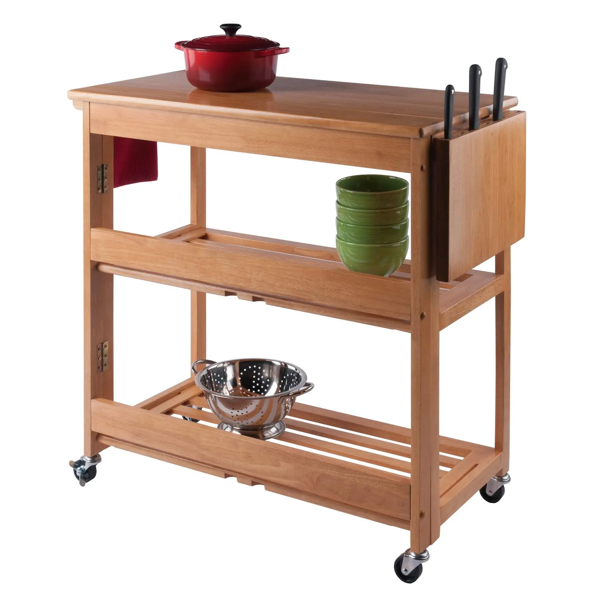 Wood Radley Kitchen Cart, Light Oak 1