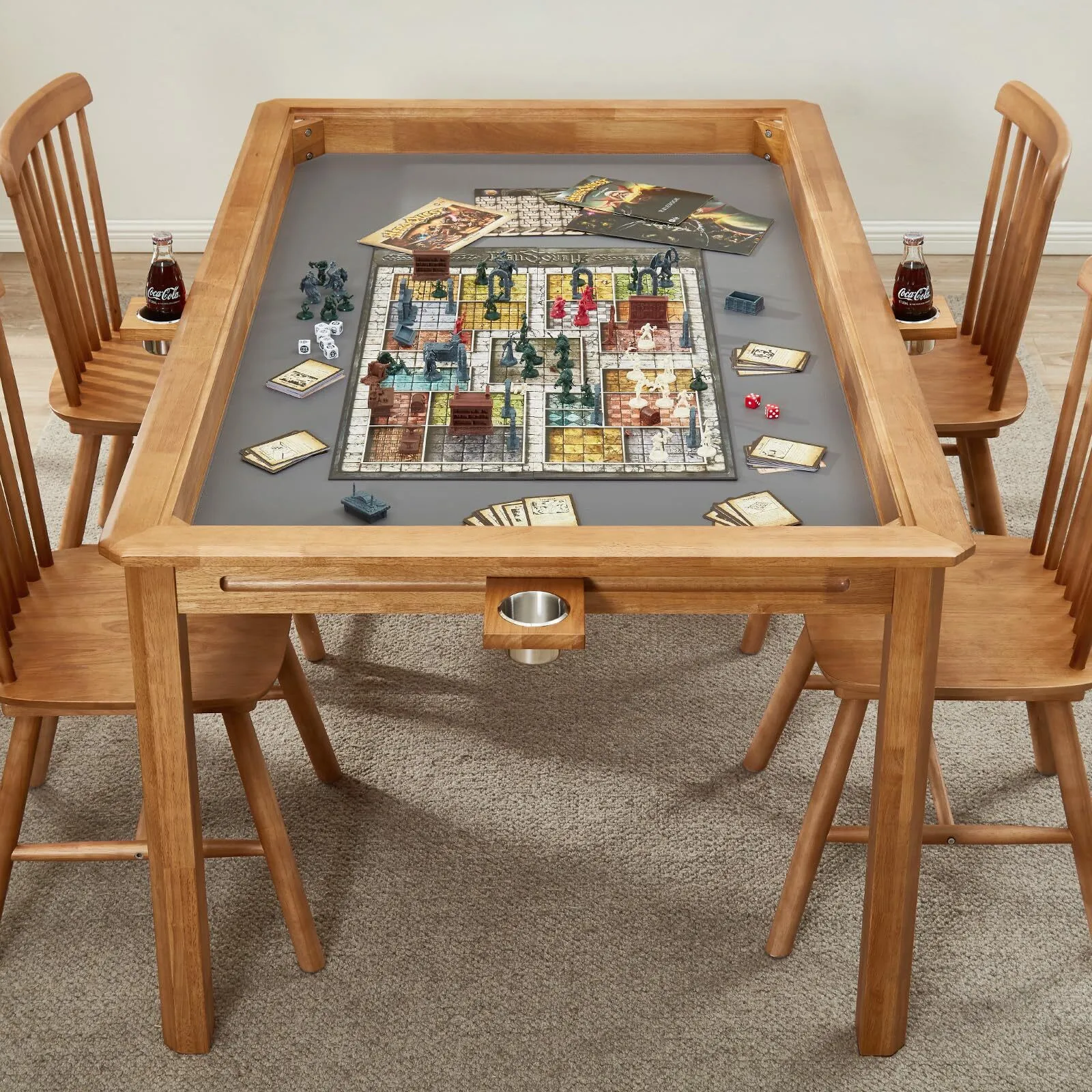 Combohome Board Game Table with Removable Table Top, Seats 4 to 6 Players with 4ft-9in x 2ft-9in Play Area 1