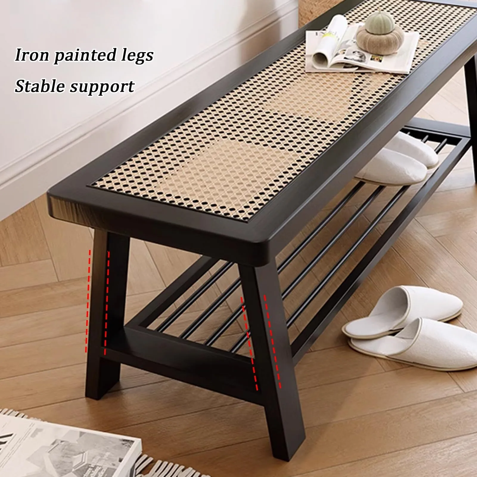 Banc de banc de cuisine en bois en room banc de chaussures coffre pour le couloir pour chaussures pour le salon 1