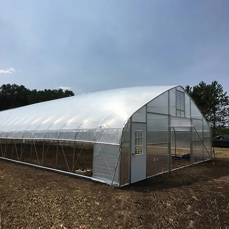Large Tunnel Greenhouse Green PE Mesh Fabric 140g/m2 - - Oone 5
