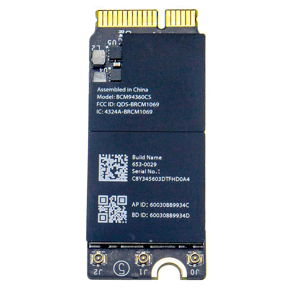 AIRPORT WIRELESS NETWORK CARD #BCM94360CS FOR MACBOOK PRO RETINA A1502 A1398 (LATE 2013,MID 2014) 1