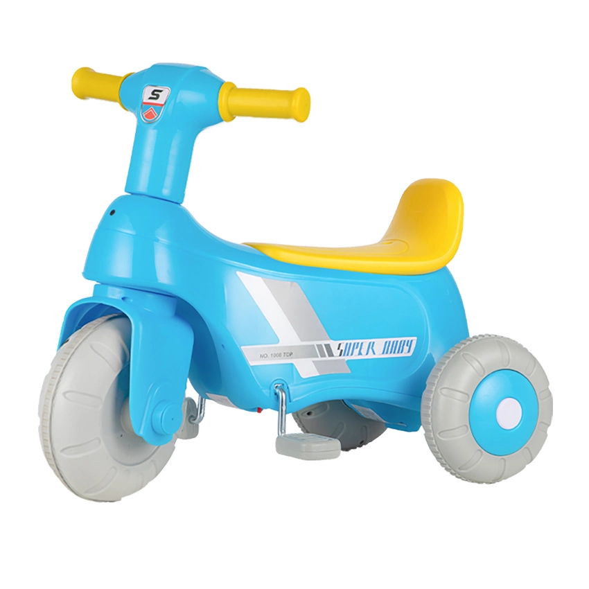 Custom Ride On Toy – Sepeda Motor Bertenaga Baterai Roda 3 untuk Anak Usia 1.5 ke Atas – Stiker Polisi, dan Lampu Depan 1