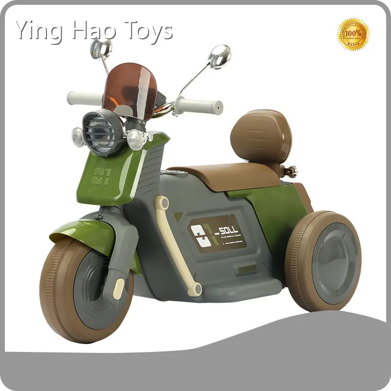 ying hao玩具在摩托車棕色框盒上電動騎行 1