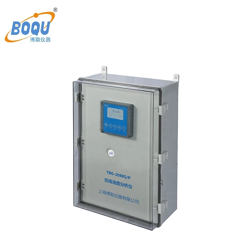 Boqu Tbg-2088s/P Celda de flujo y fuente de luz Modelo de gabinete integrado Analizador de turbidez de agua limpia en línea 1