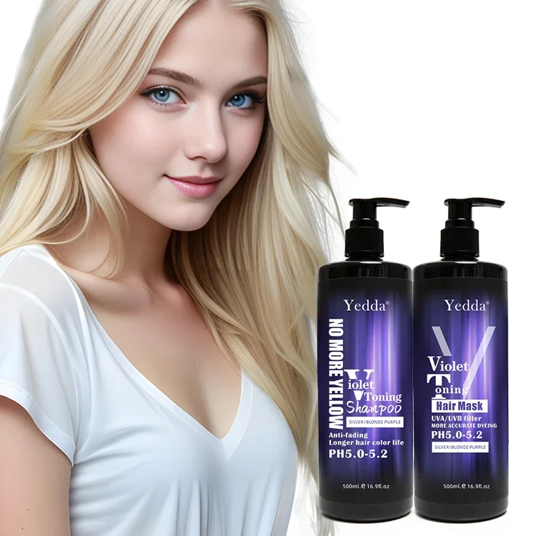 500ml Purple Shampoo Color Lock Hair Dye Shampoos Color Protecting 1