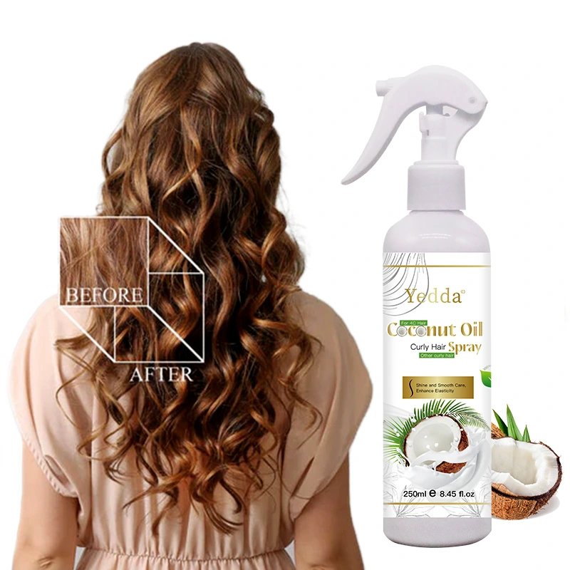 Organic Natural Coconut Oil Leave-In Conditioner Care Spray Smoothing Moisturizing Treatment 2-in-1 Hair Oil and Spray 1