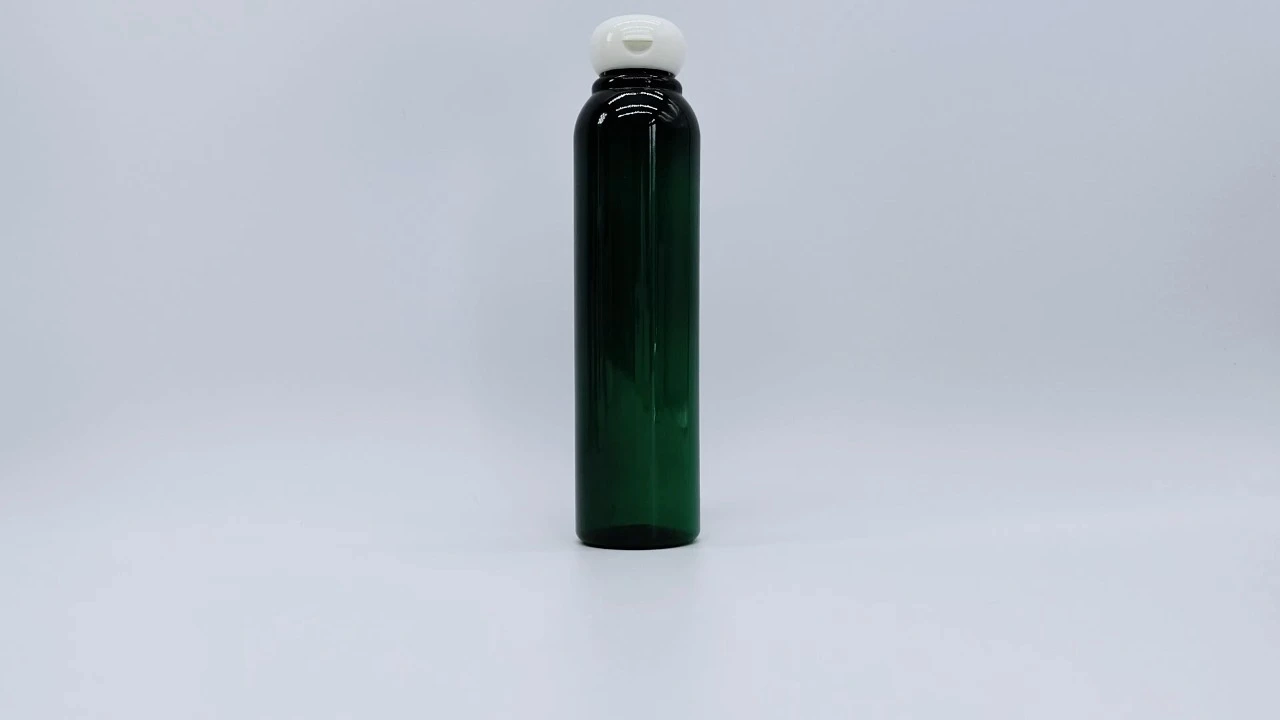 Glamorous 220ml Green transparent PET Shampoo conditioner bottle 1