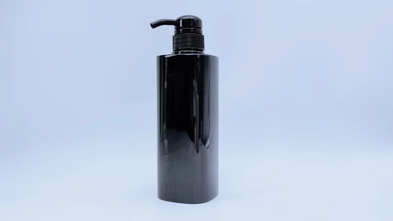 Glamorous 500ml PE/PET Black Shampoo conditioner bottle for Skin care Packaging 1