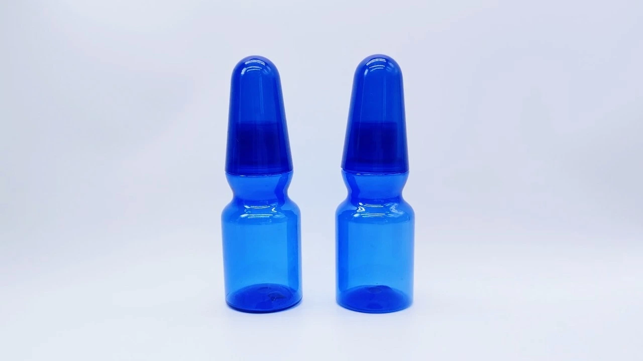 Glamorous 150ml PET Blue transparent Shampoo conditioner bottle for Skin care Packaging 1