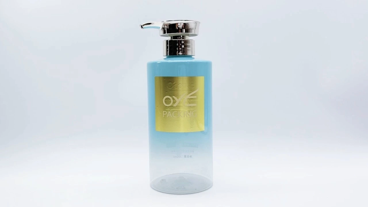 Glamorous 500 ml durchscheinende PET-Shampoo-Conditioner-Flasche in Farbverlaufsblau 1