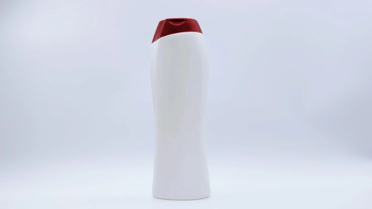 Glamouröse 430 ml perlweiße PE/PET-Shampoo-Conditioner-Flasche für Hautpflegeverpackungen 1
