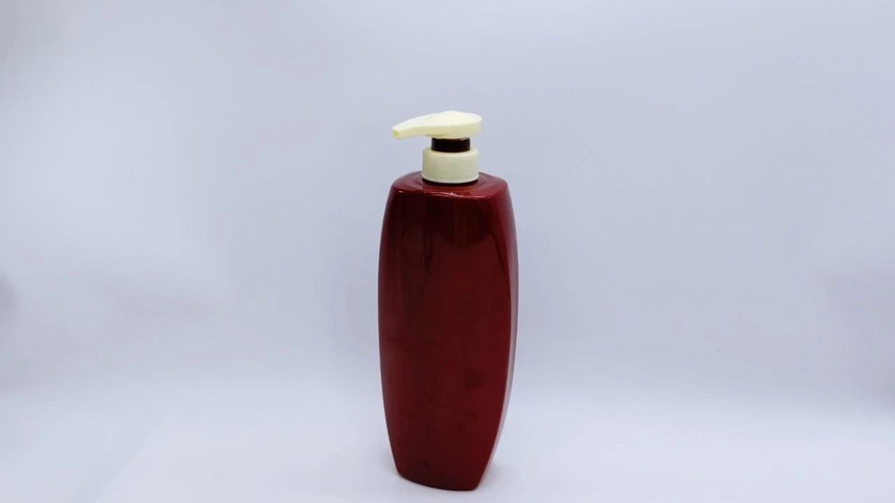 Glamorous 820ml PE/PET Red Shampoo conditioner bottle for Skin care Packaging 1