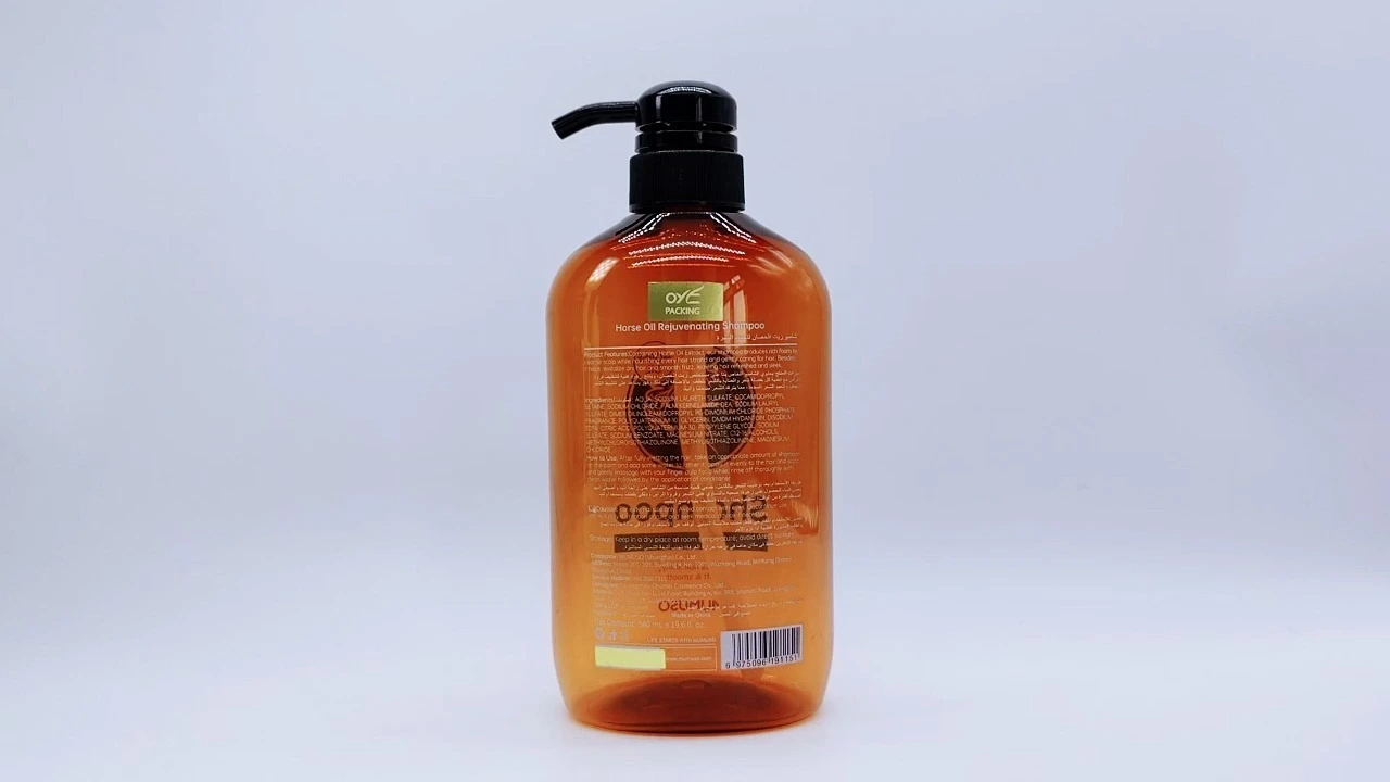 Glamorous 580ml PET brown transparent Shampoo conditioner bottle for Skin care Packaging 1