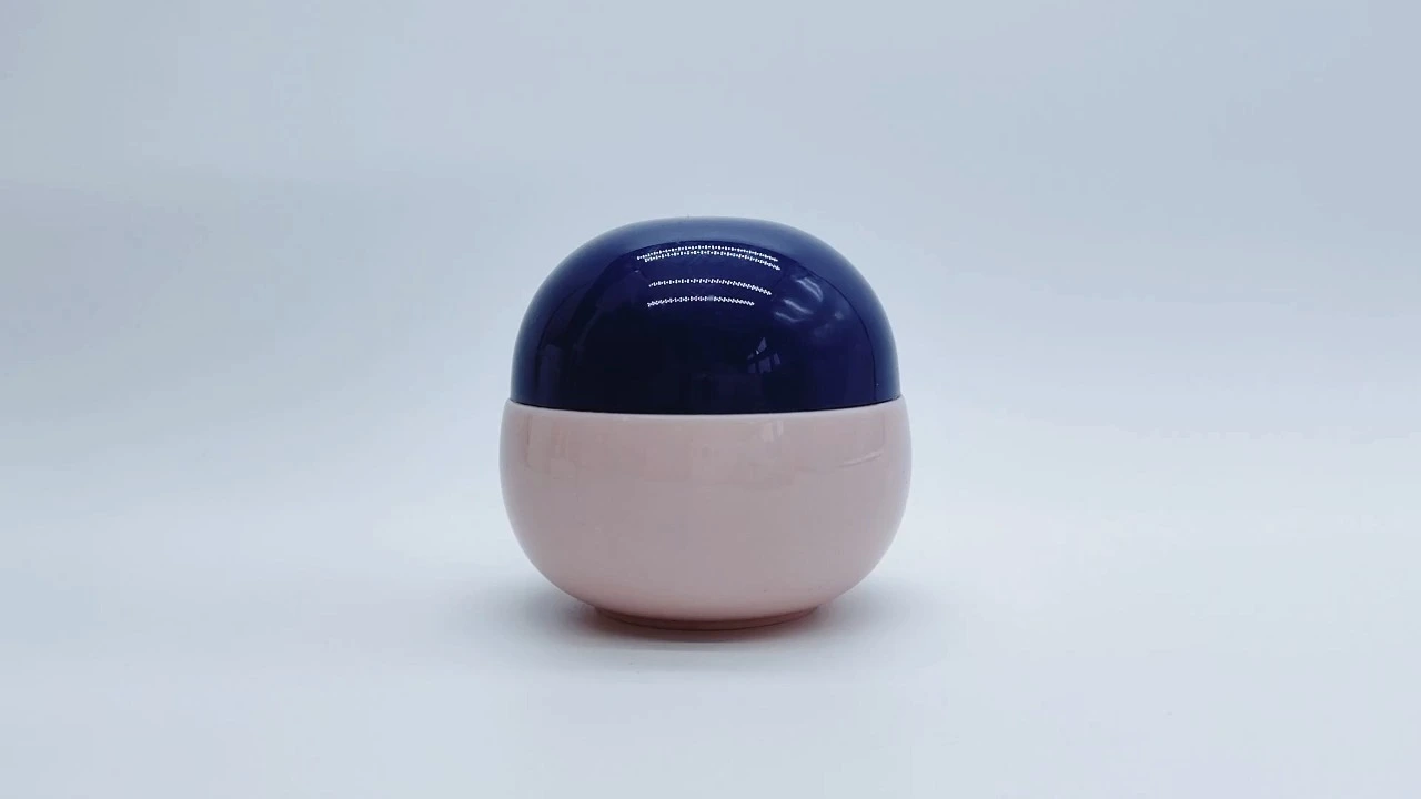 Glamoroso tarro de crema de doble pared de PET rosa de 50 g para crema hidratante para bebés 1