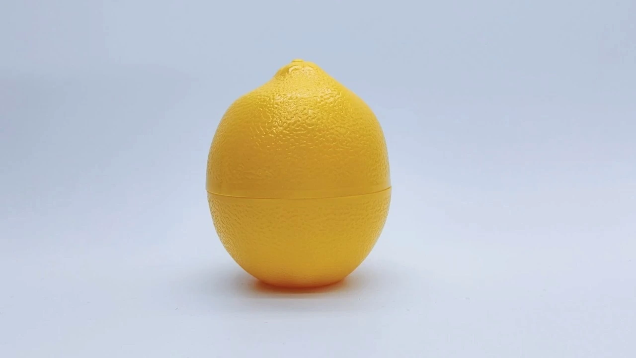 Glamuroso tarro de crema de PET de doble pared con forma de fruta de limón de 30 g 1