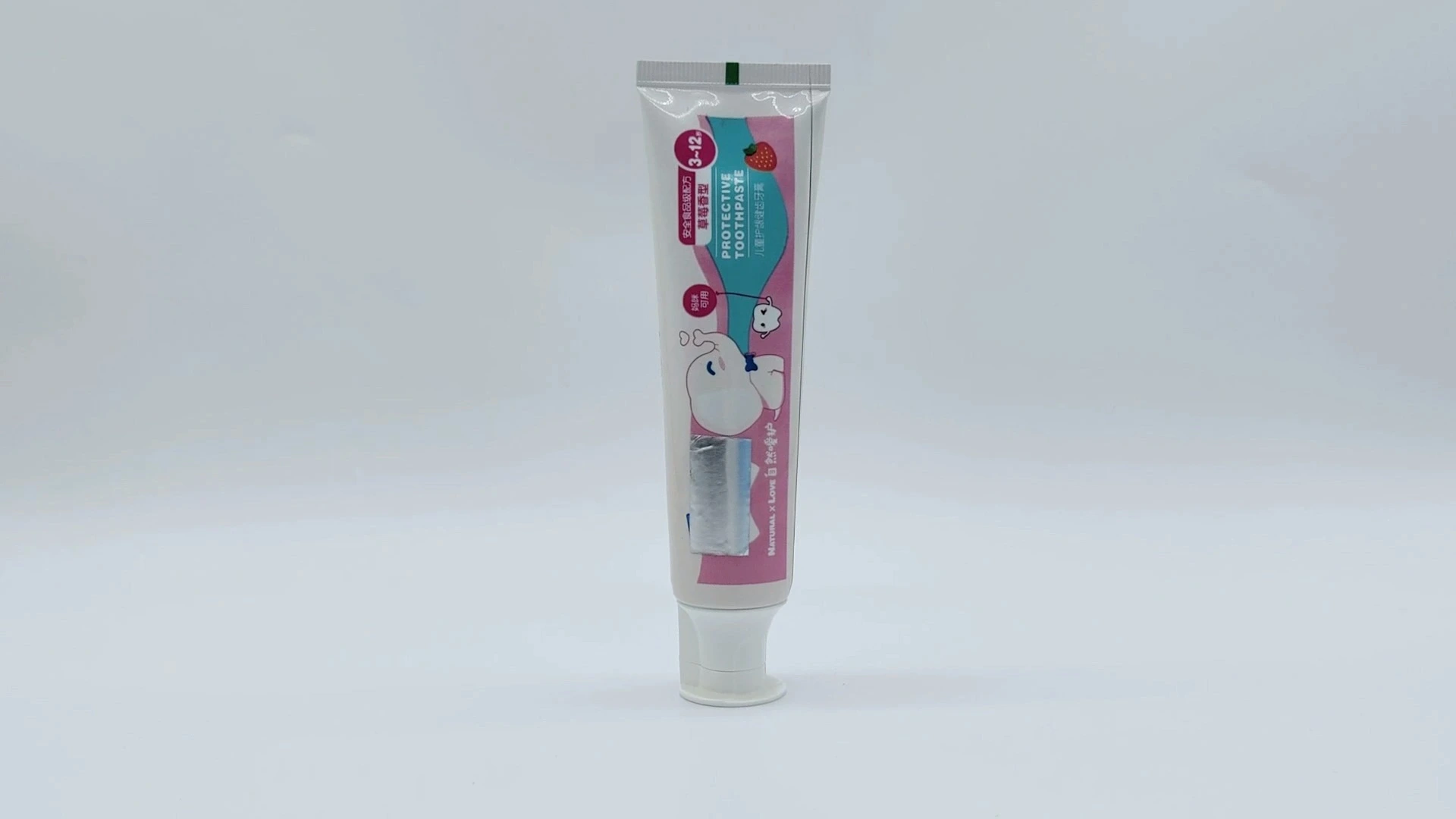 Fabricante: Pasta de dientes infantil de aluminio, envase vacío, tapa metálica. 1