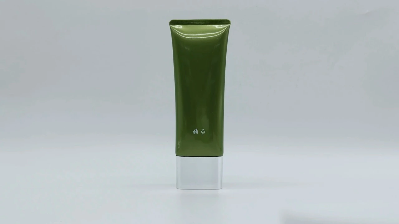 Vente chaude vide 30 ml tube plat cosmétique 25-60 g crème solaire isolation protection lotion bouteille emballage OEM 1