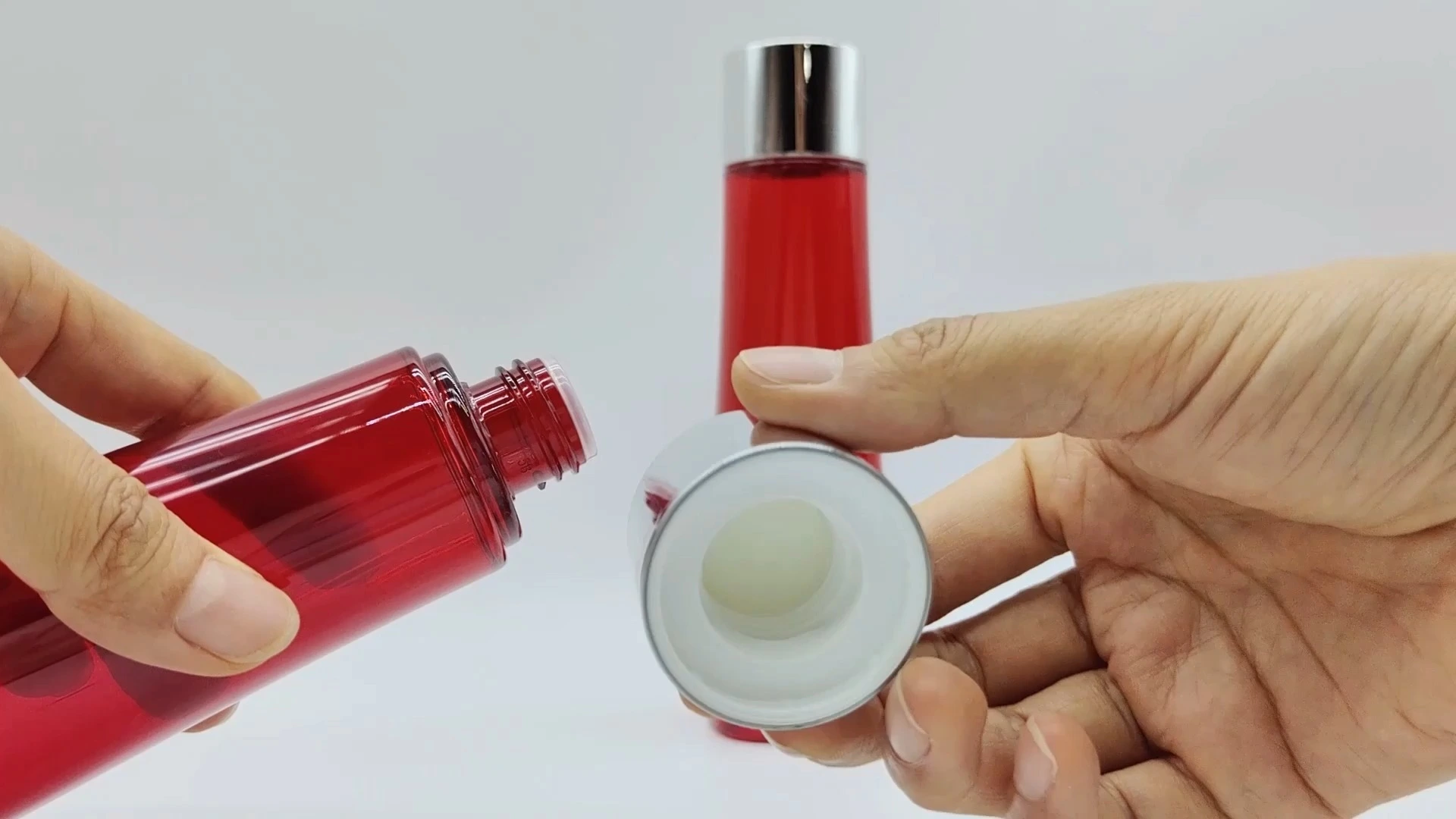 Loción clásica Glamorous de 200 ml, champú y esencia, envase cosmético en botellas de plástico PET con tapón de rosca. 1