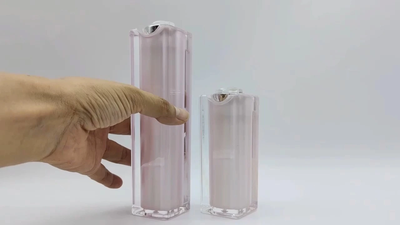 Botellas de plástico PET con bomba para loción, esencia, champú y cosméticos de doble capa, 80 ml y 35 ml, muy vendidas. 1