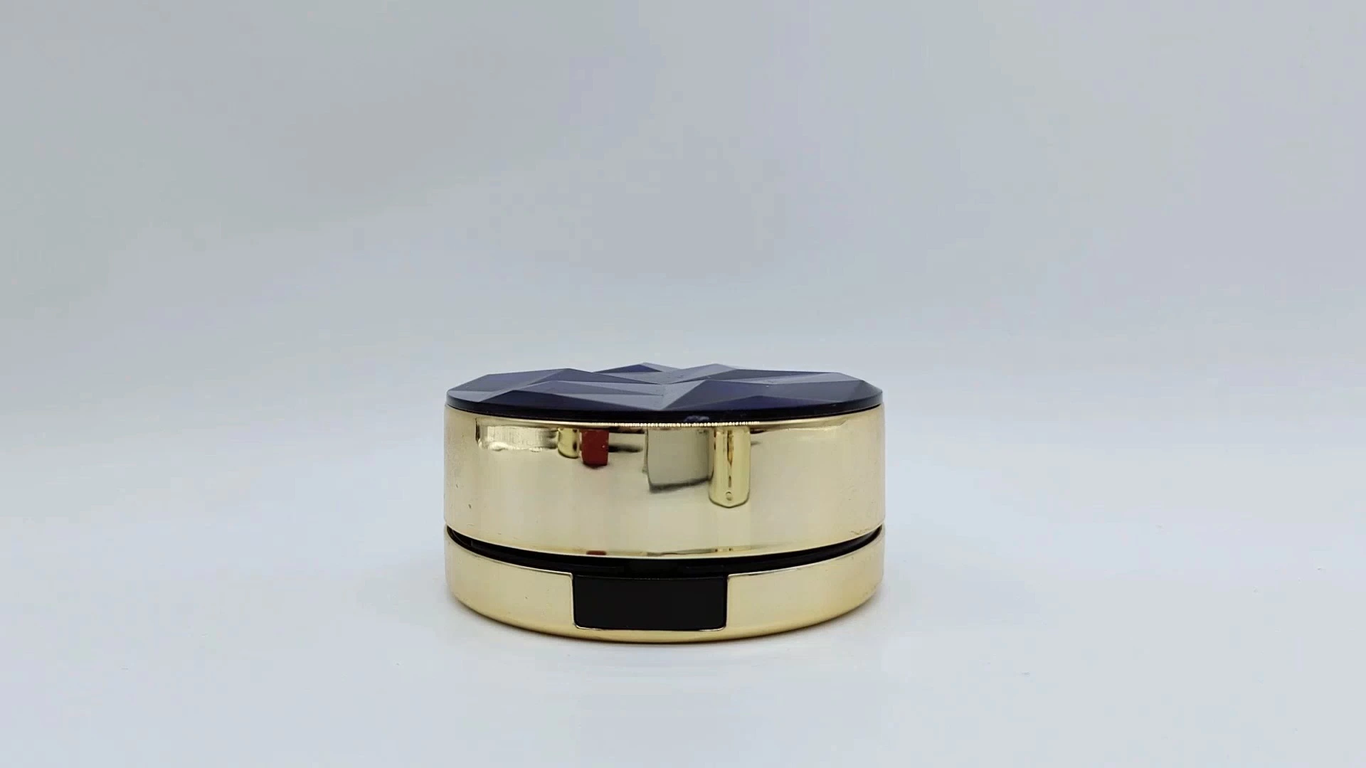 Manufacturer's direct supply of regular circular curved top sheet, blue gold border air cushion outer box, BB cream packaging box, makeup packaging box 1