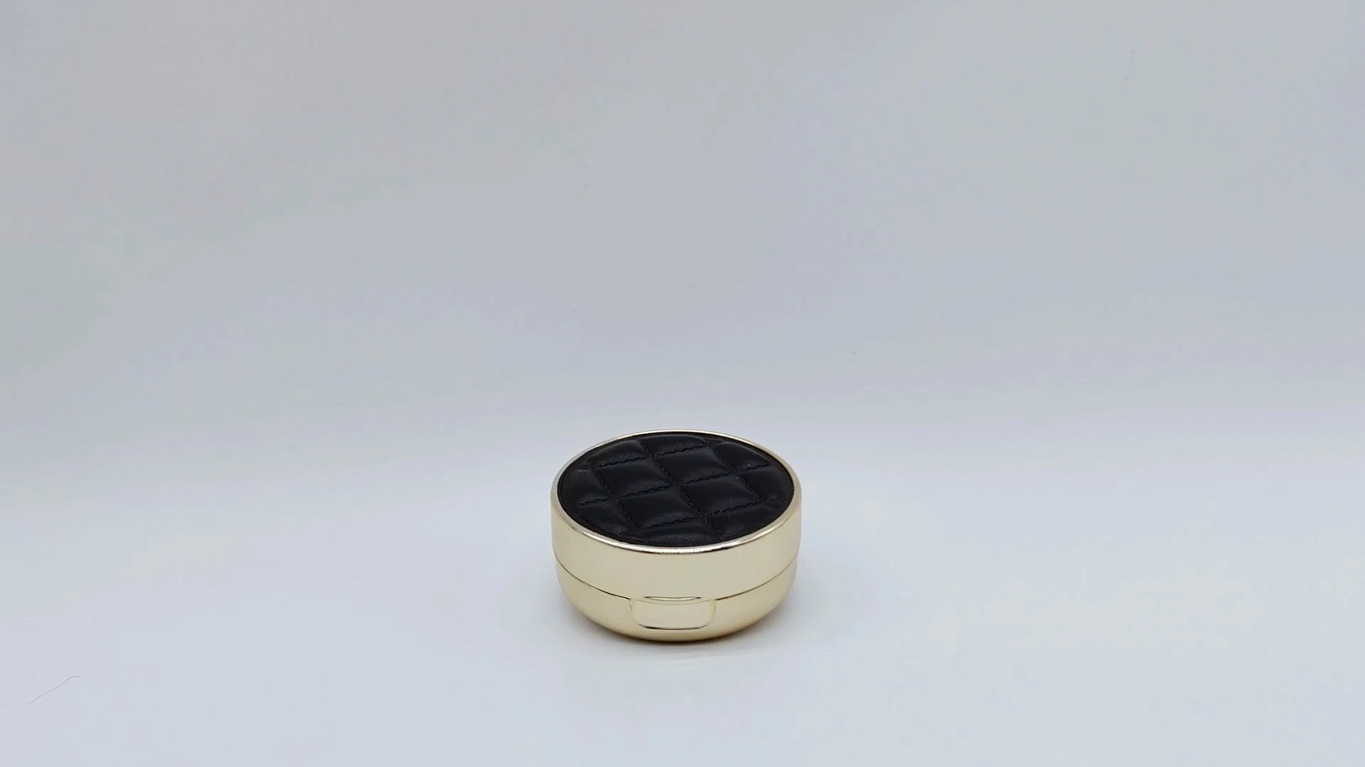 Leather luxury air cushion puff box BB cream container powder box with air cushion sponge puff 1