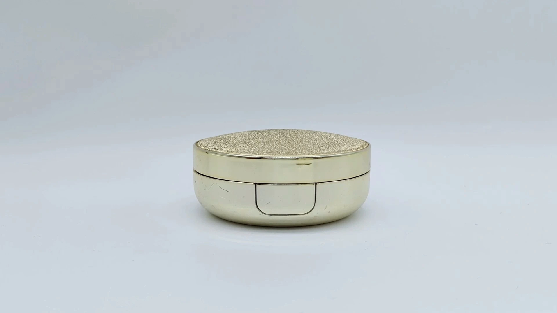 Golden round mirror cosmetic box container plastic compact empty package foundation make-up cc cream bb air cushion box 1