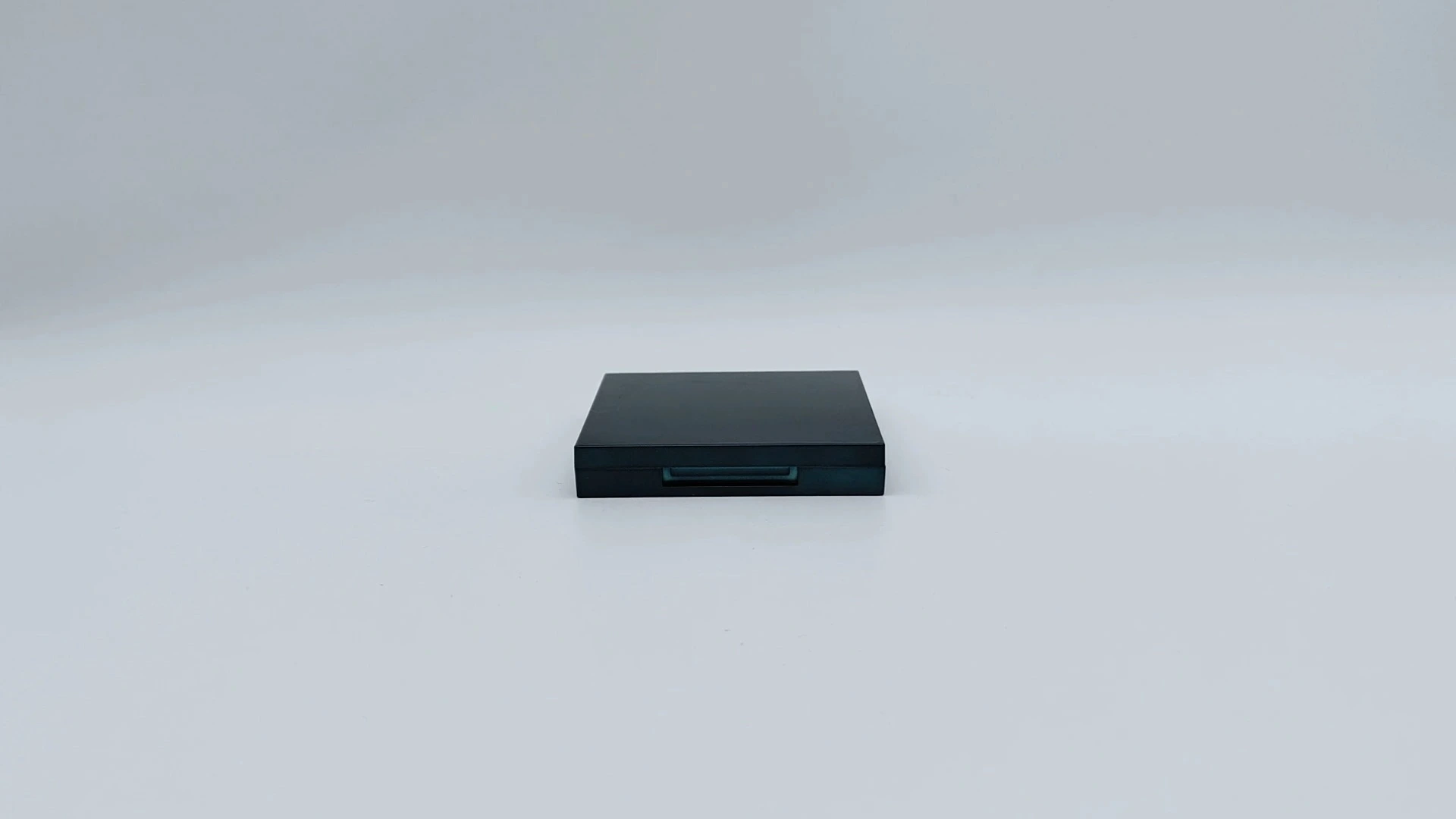 Square Matte Black Compact Cosmetic Powder Packaging Container Empty 1