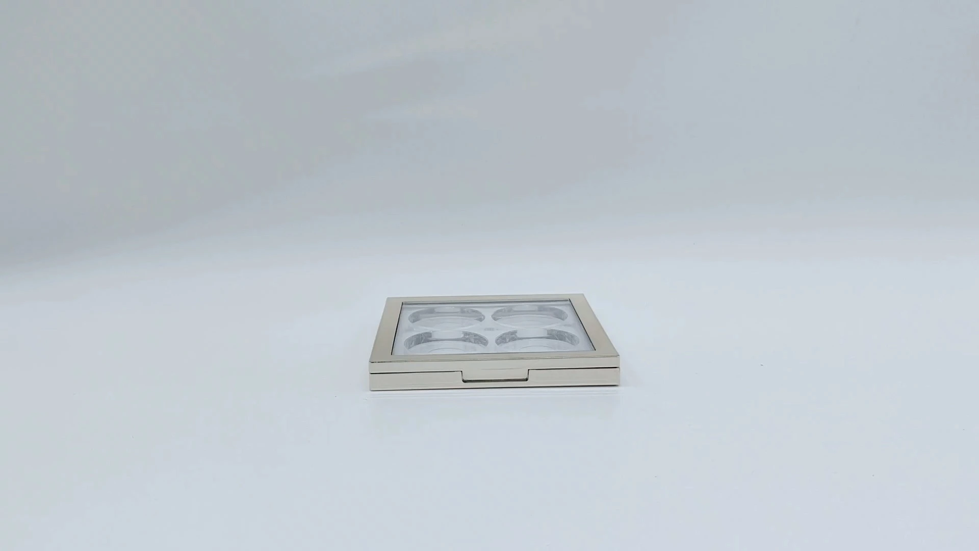 Empty plastic transparent eye shadow 4 round square empty rectangular transparent eye shadow palette 1