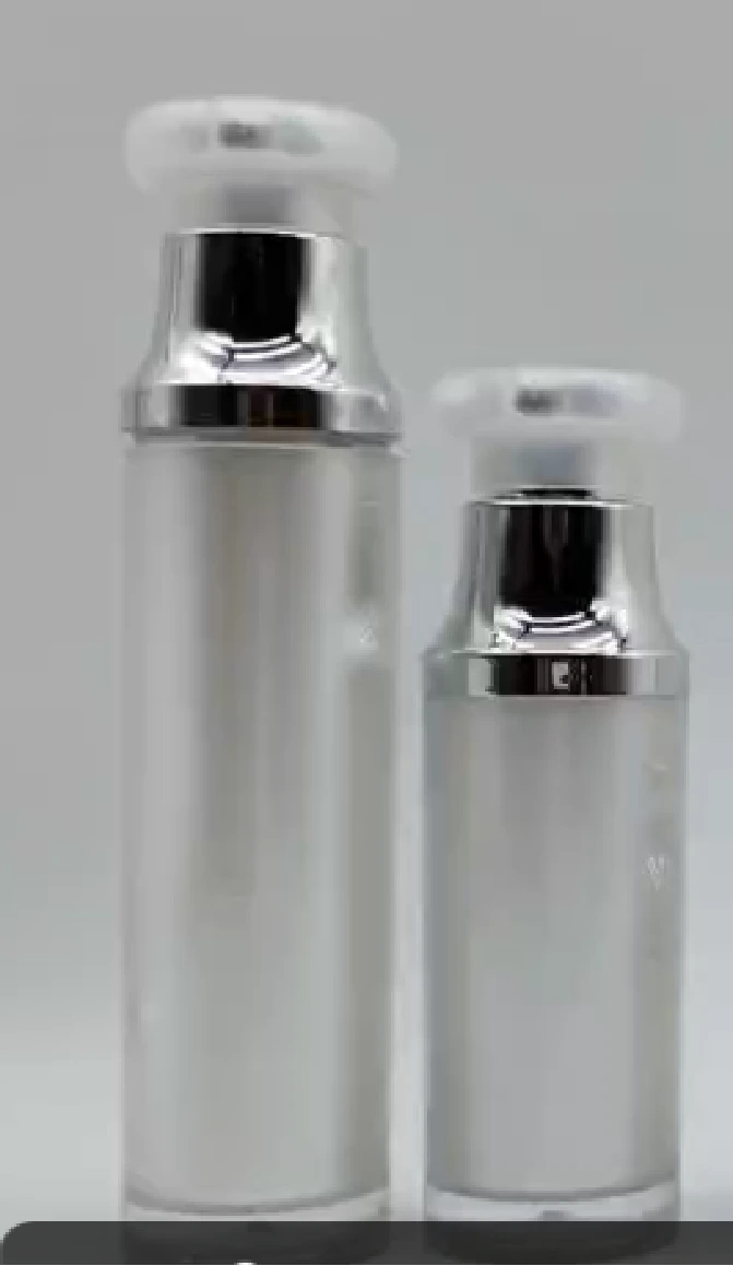 Envase cilíndrico de 50 ml o 30 ml para loción, esencia, champú, envase de PE, plástico, PS y PET, color blanco mate. 1