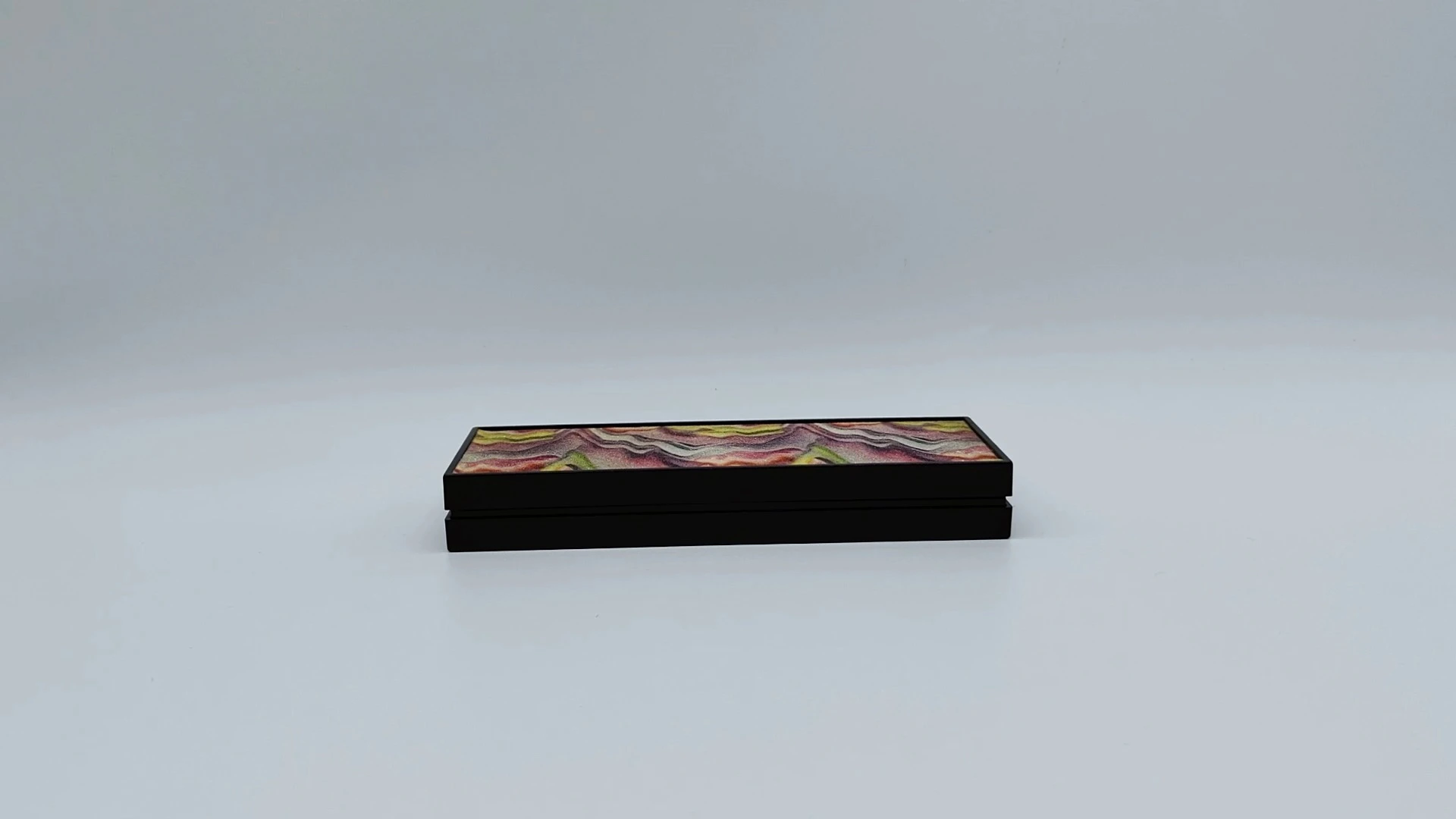 Six color eye shadow palette rectangular black matte eye shadow box, cosmetics container packaging 1