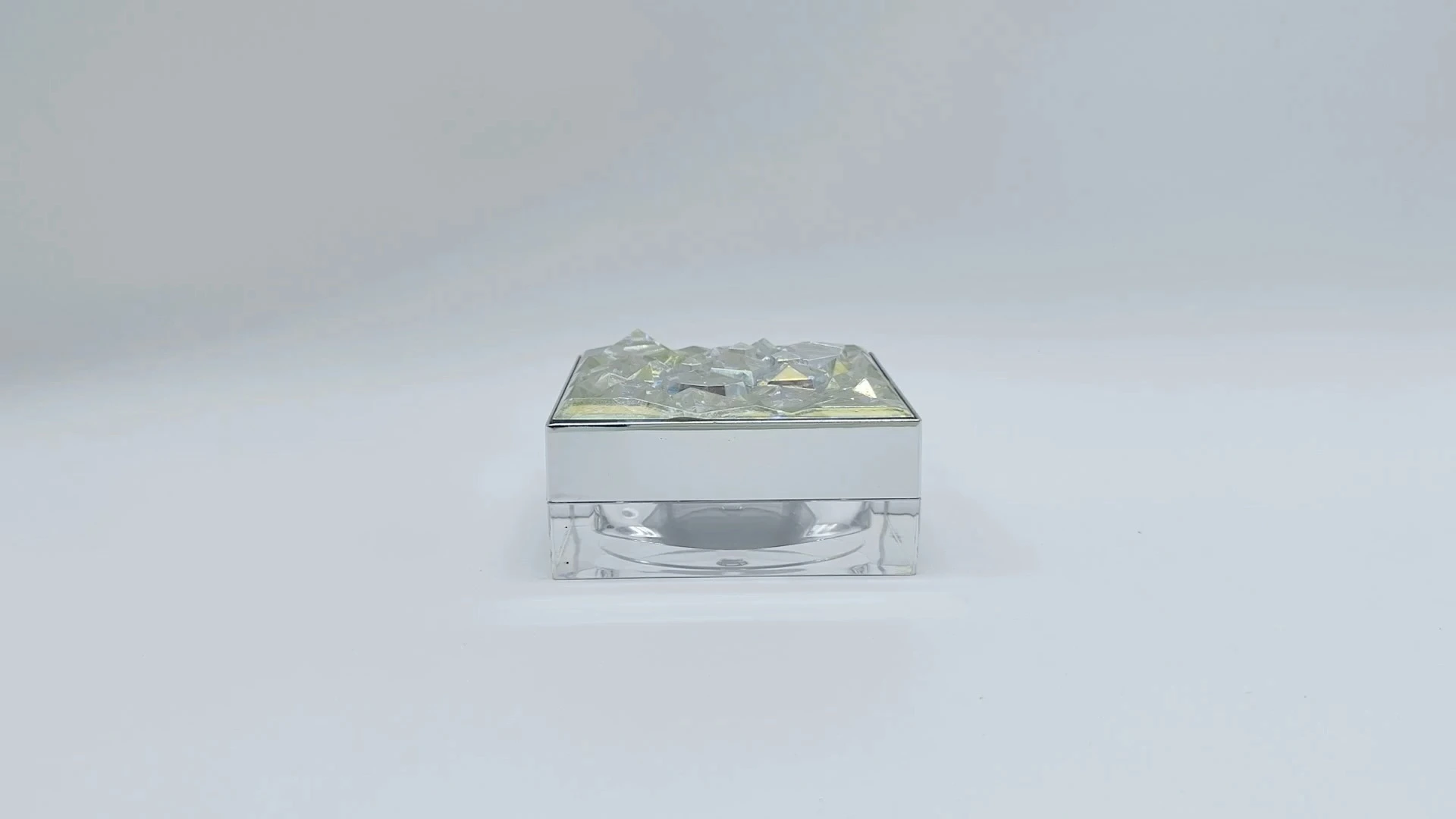 OEM New Product High Quality Customized Black Sparkling Square Powder Can Cosmetics Packaging Box Wholesale 1