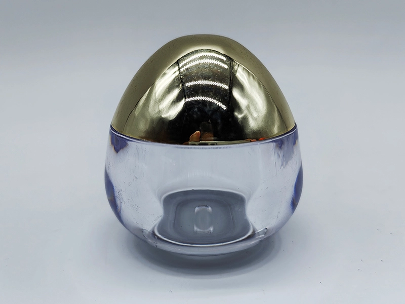 Egg Shape Silvery Electroplated Facial Hand Skin Care Cream Packaging Jars 1