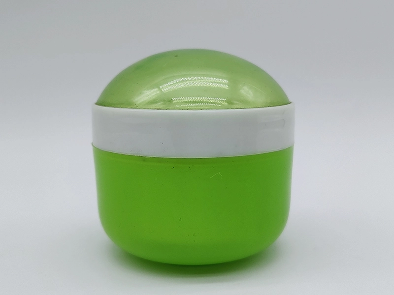 Factory Wholesale 40ml Empty Face Body Cream Jars Green Plastic PET Cream Jars with Screw Cap 1