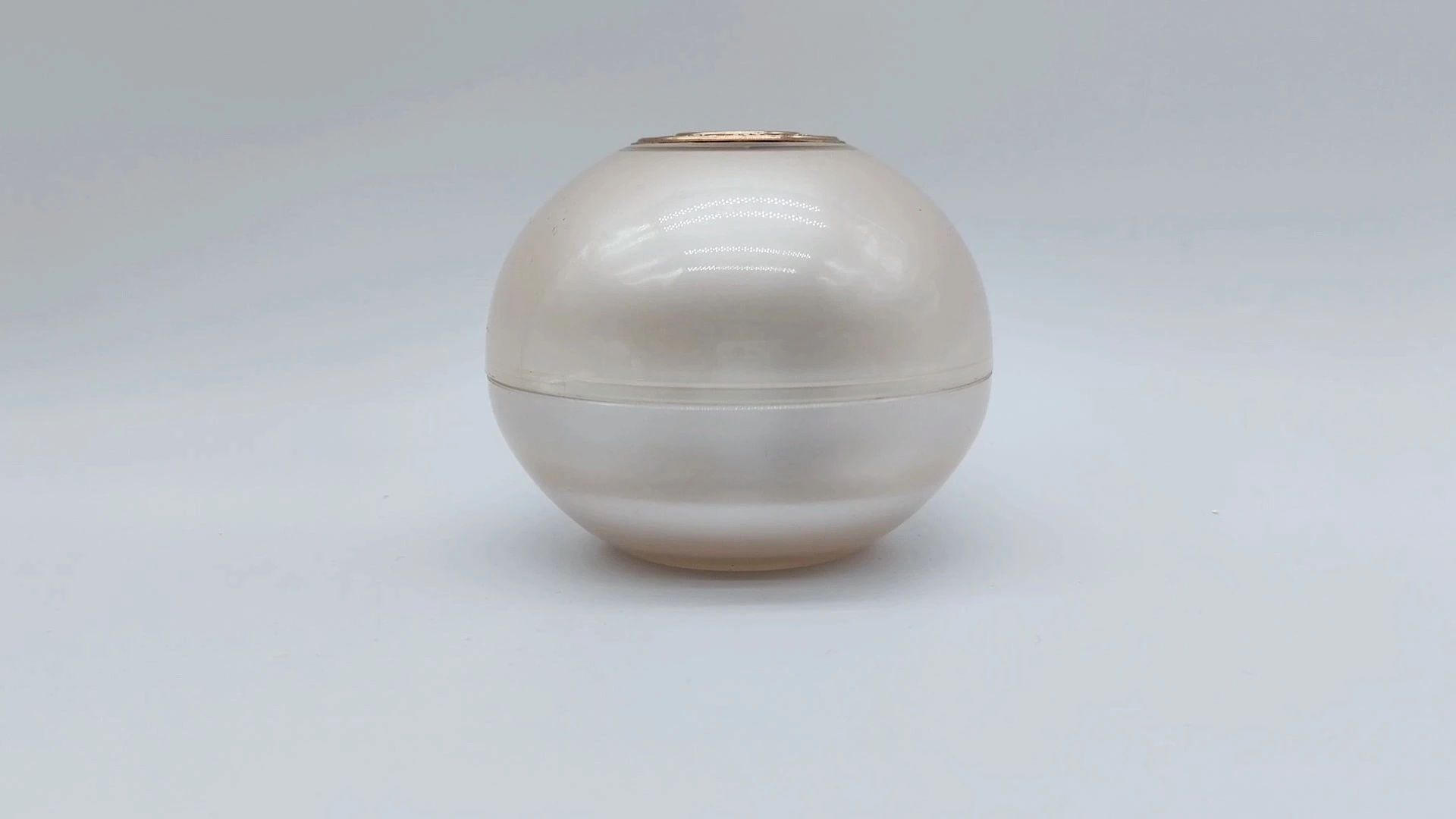 Envase de crema para el cuidado facial y de la piel, de plástico PE-AS, color blanco perla clásico, tamaño pequeño, 30 ml, forma esférica, para envases cosméticos. 1