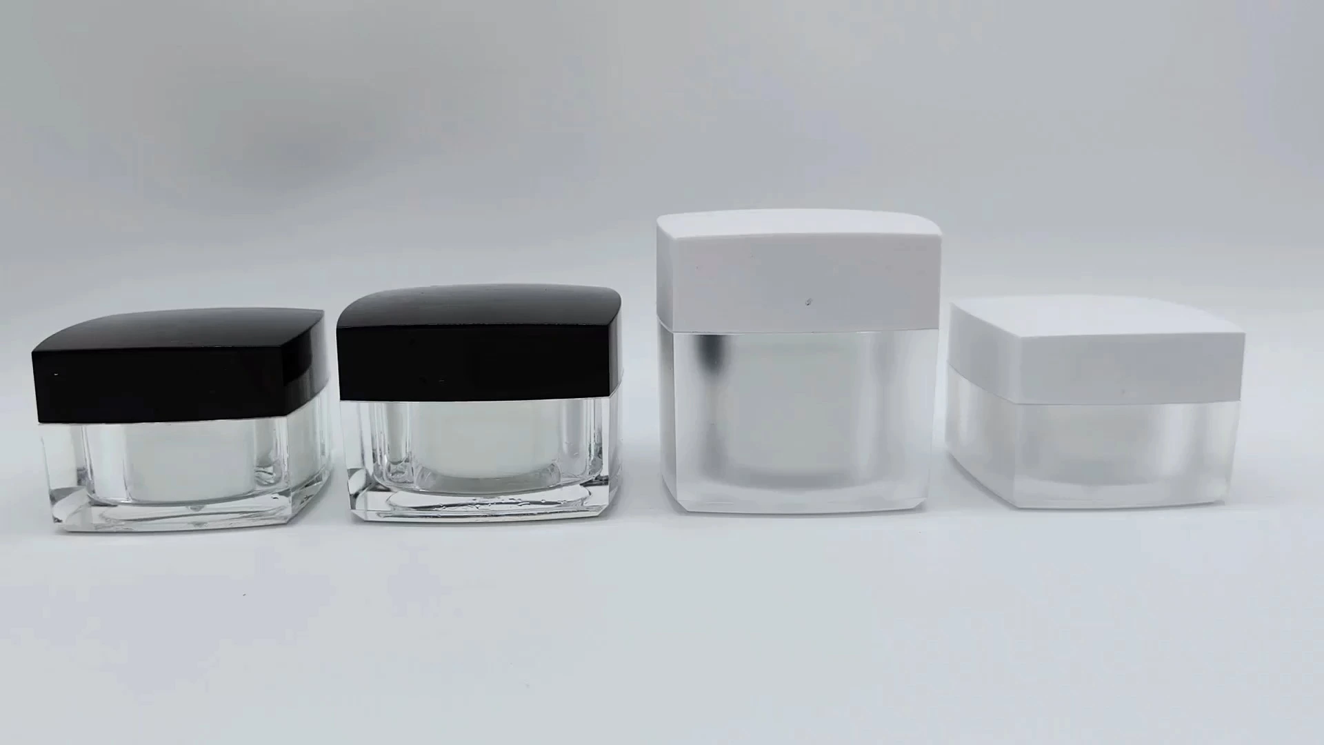 Frascos de plástico PE-AS para cremas faciales y de manos, de gran venta, de 20 ml, 50 ml y 70 ml, cuadrados y clásicos. 1
