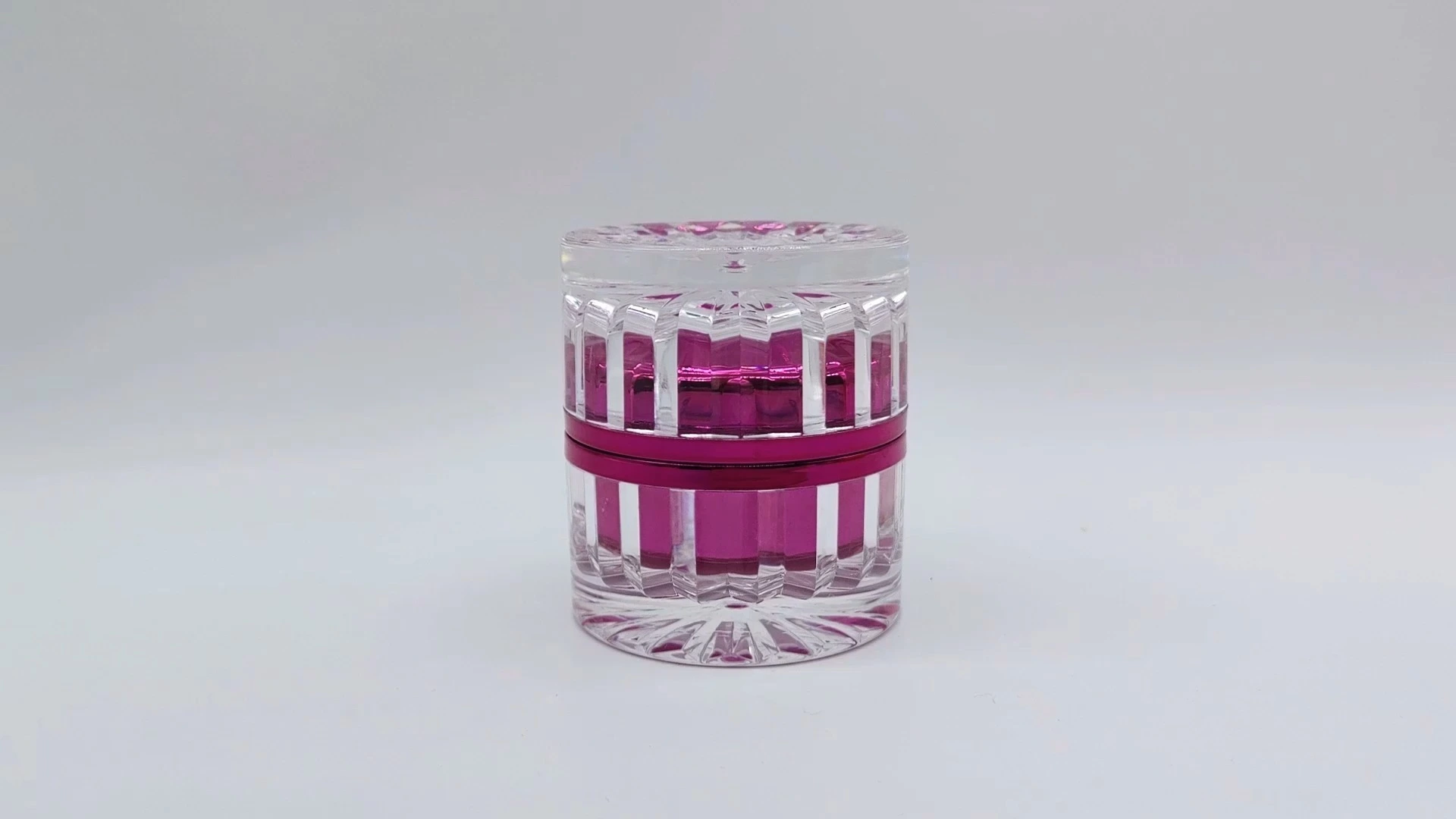 Envase de plástico PE-AS de 30 ml, redondo, transparente y morado, personalizado, de alta calidad, para crema facial y cuidado de la piel de las manos, envases cosméticos. 1