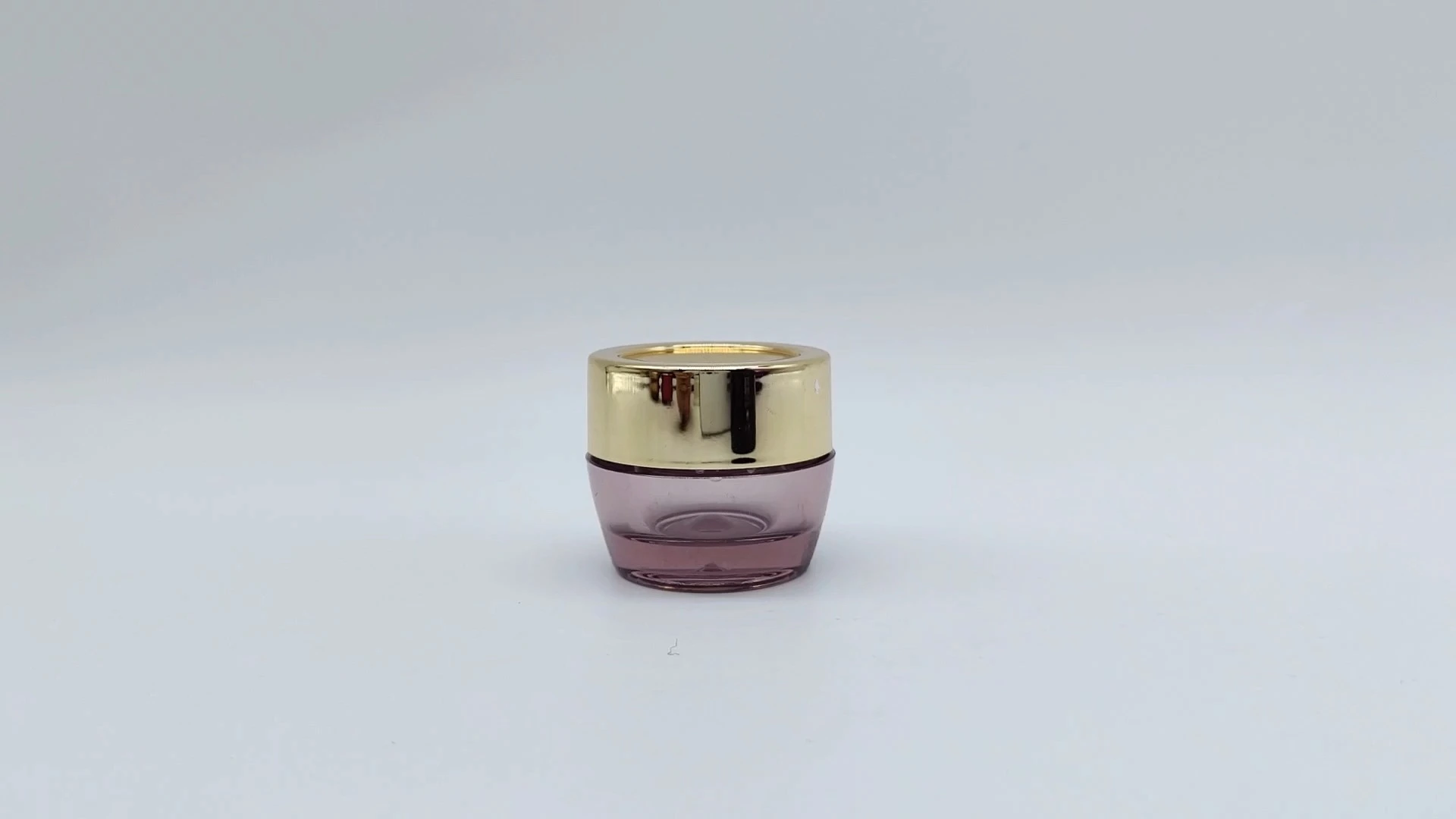 Envase de plástico PE-AS transparente, personalizado, morado y dorado, galvanizado, de tamaño pequeño, de 5 ml, para crema facial, cuidado de la piel y las manos, envases cosméticos. 1